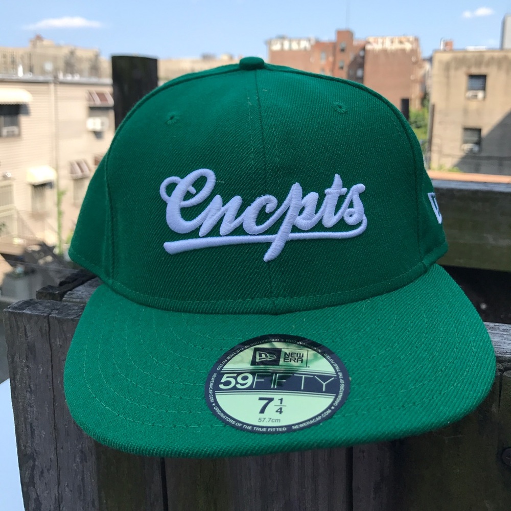 Cncpts Green New Era Sz 7 1/4 Fitted Hat
