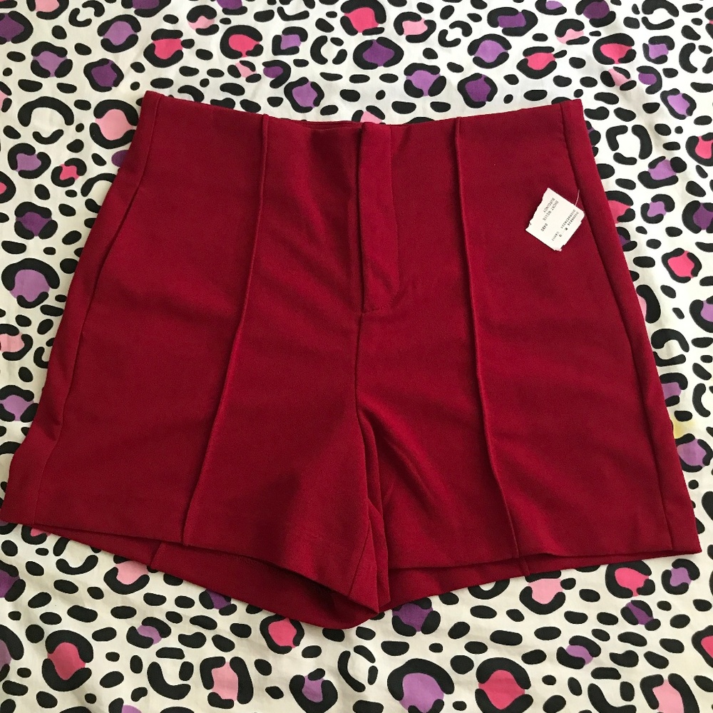 High rise knitted shorts