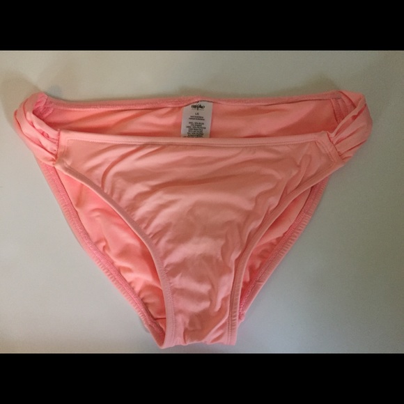 🆕 [Mossimo] Peach Lined Bikini Bottoms Sz: L - Picture 2 of 5