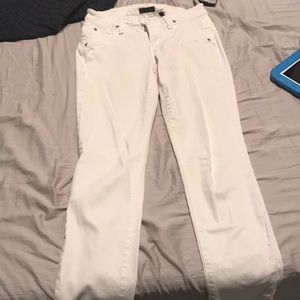 White stretch denim