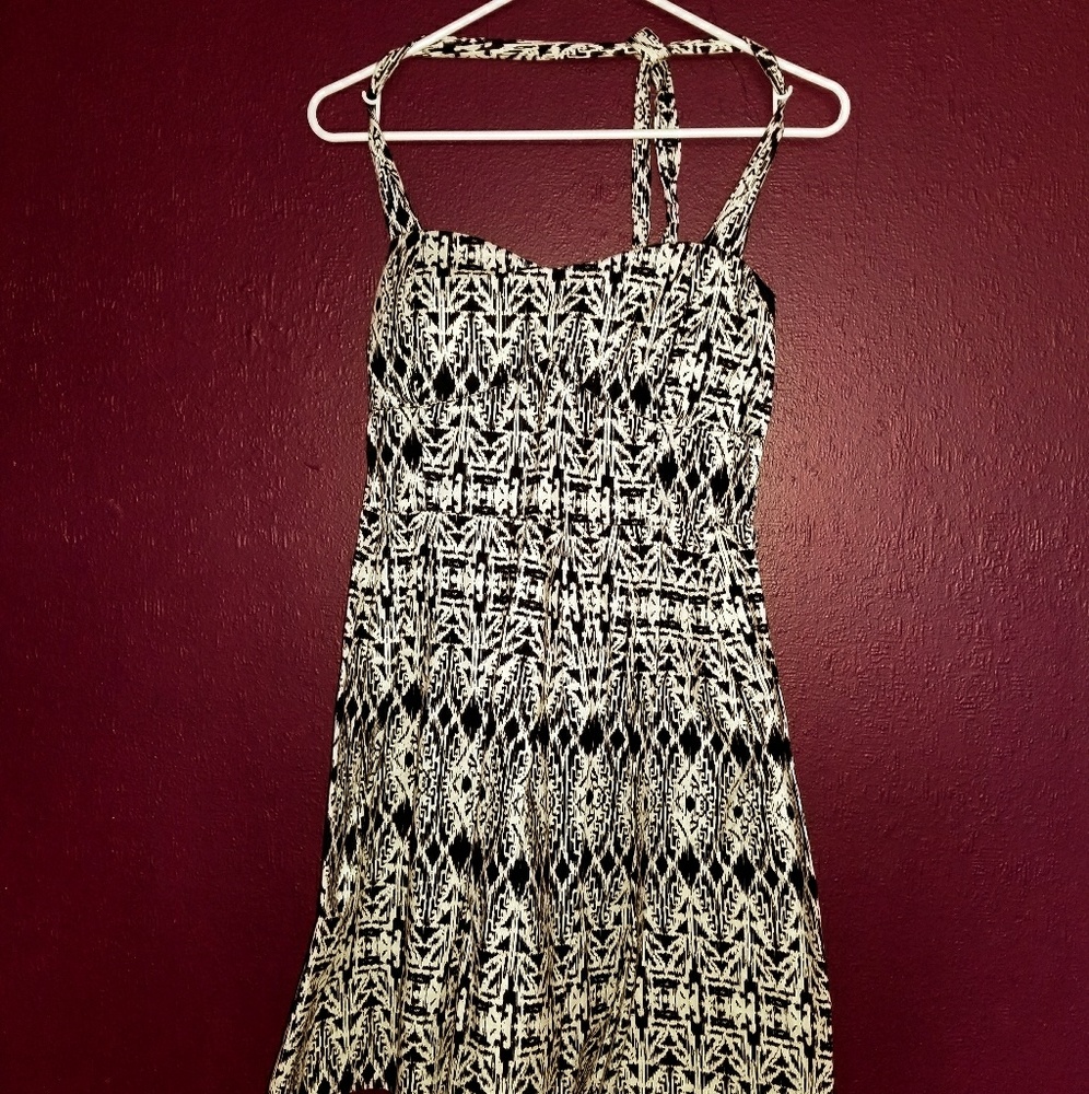 White & black dress