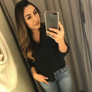 Tops - Black button up top Tops - Black button up top