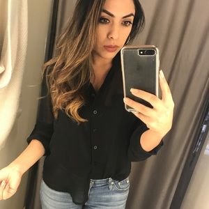 Tops - Black button up top Tops - Black button up top