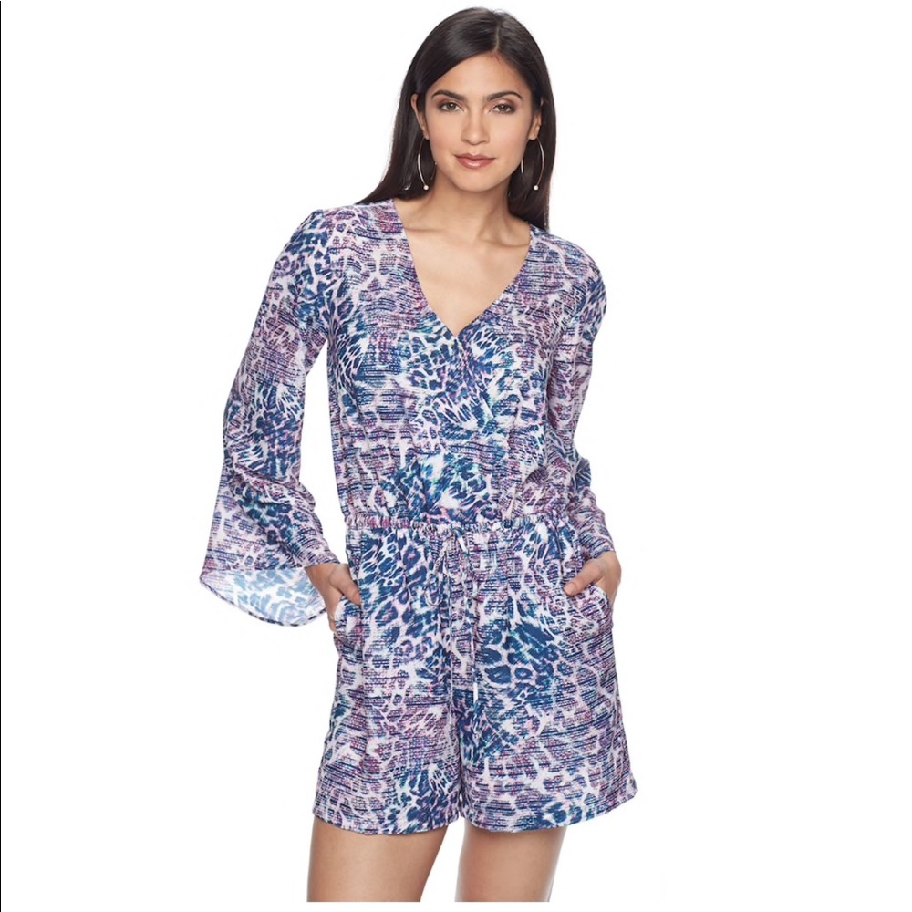 Jennifer Lopez Animal Print Romper, EUC!
