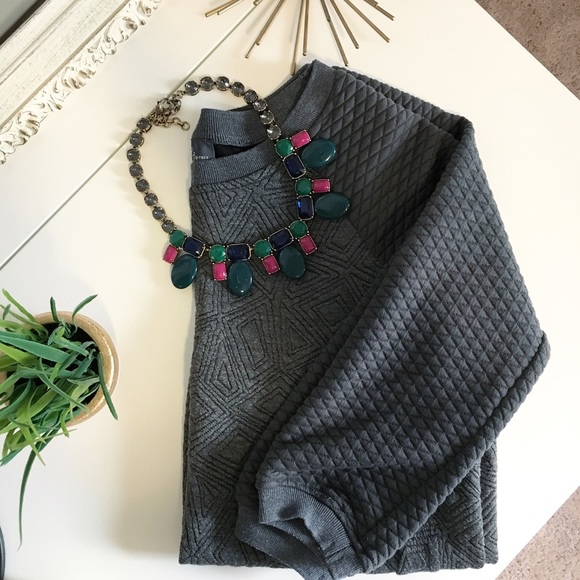 Market & Spruce Tops - Market & Spruce Quilted Sweatshirt