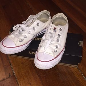White low top Converse