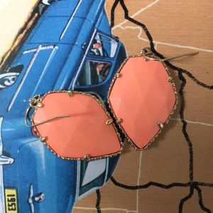 Kendra Scott Coral Statement Earrings