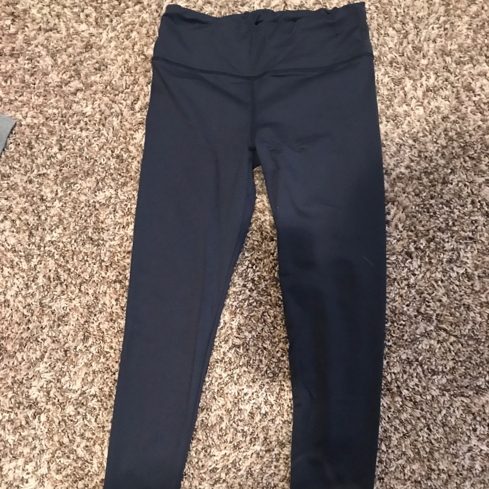 Navy blue compression leggings