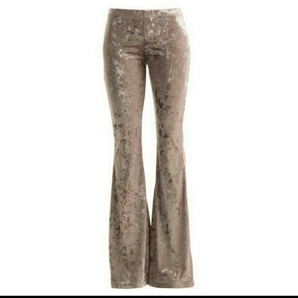 crushed velvet bell bottoms