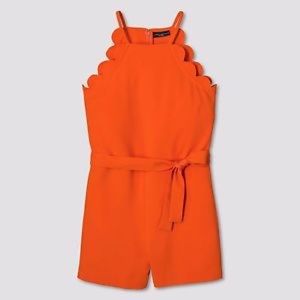 Victoria Beckham x Target Orange Scallop Romper