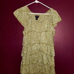 Green frilly dress shirt