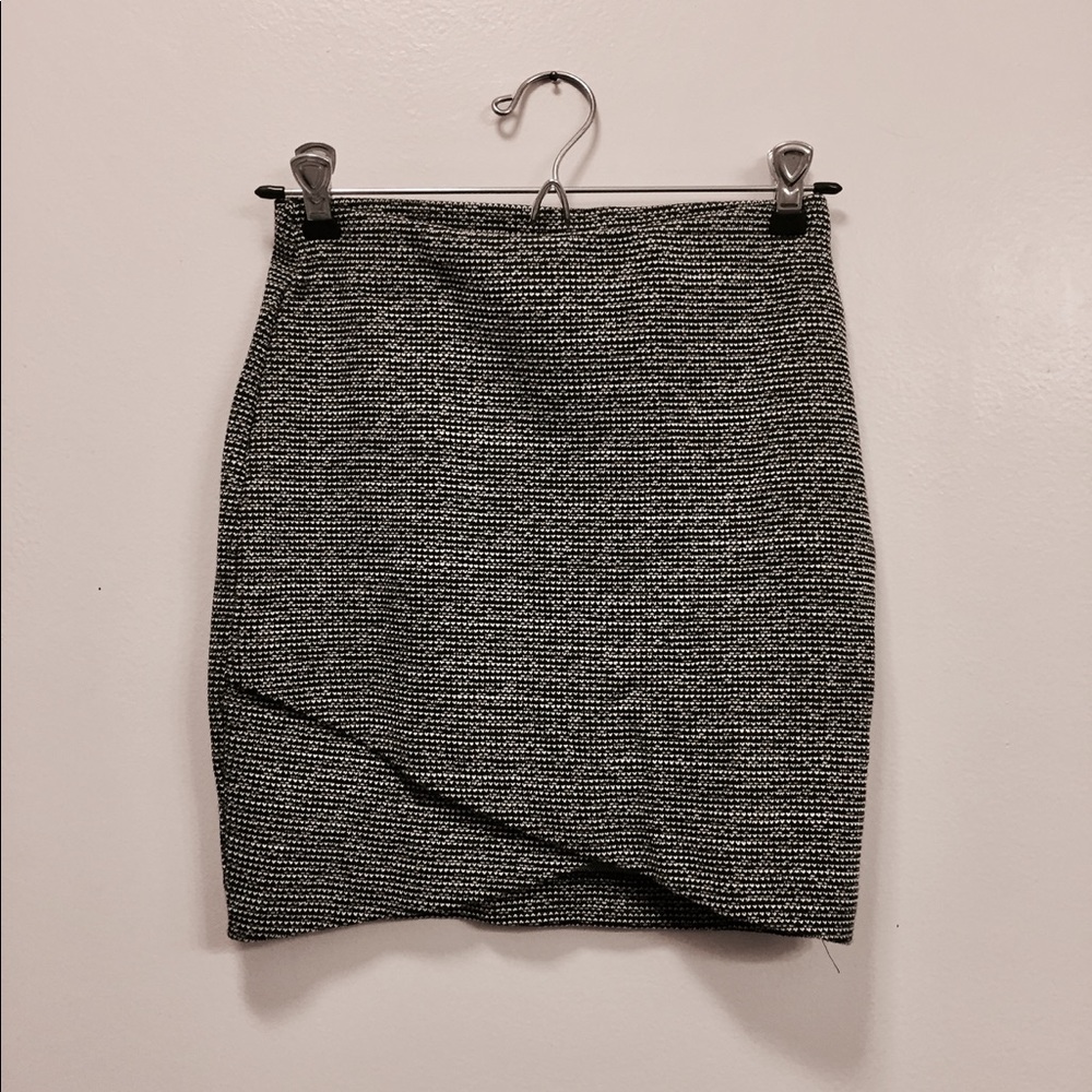 Asymmetric Front Mini Skirt