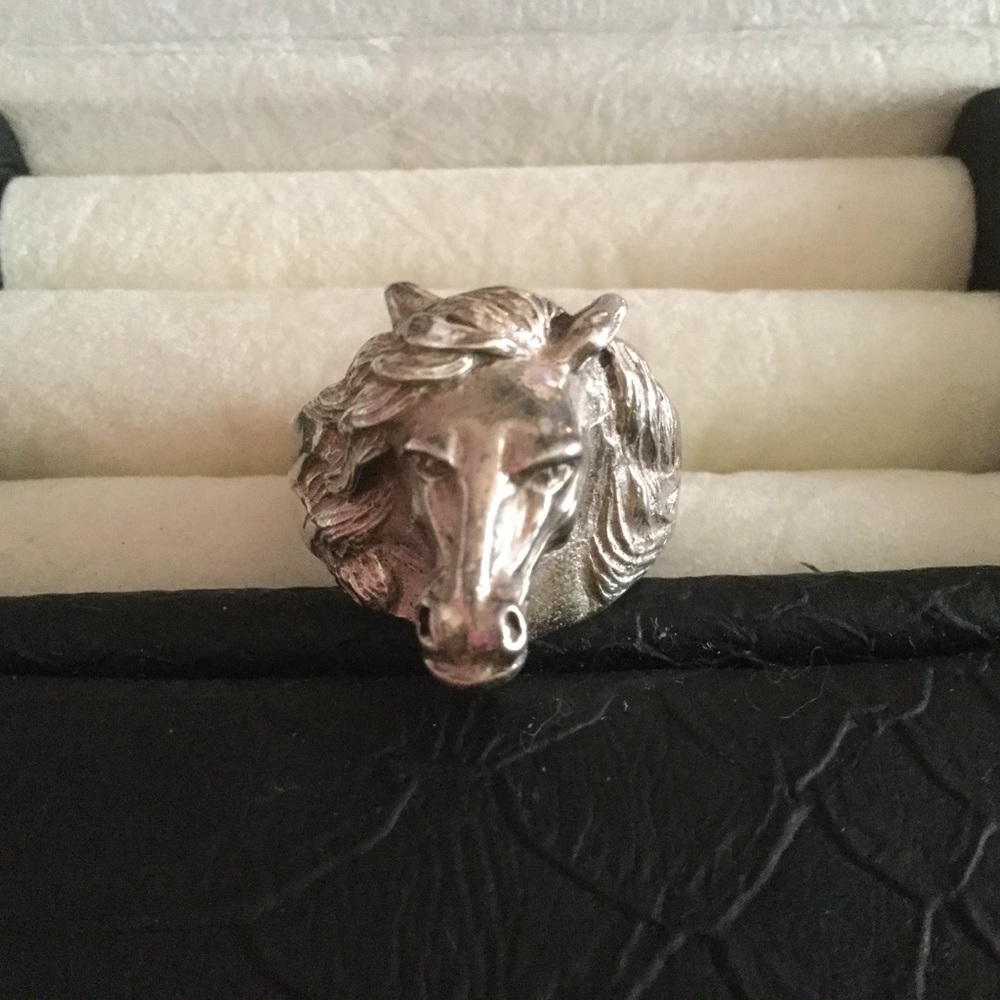 3D Horse Ring Sterling Silver