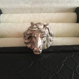 3D Horse Ring Sterling Silver