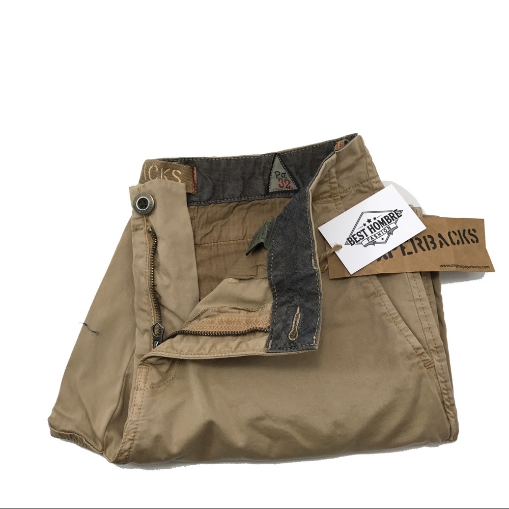 Khaki Stretch Chino Shorts - Picture 5 of 5