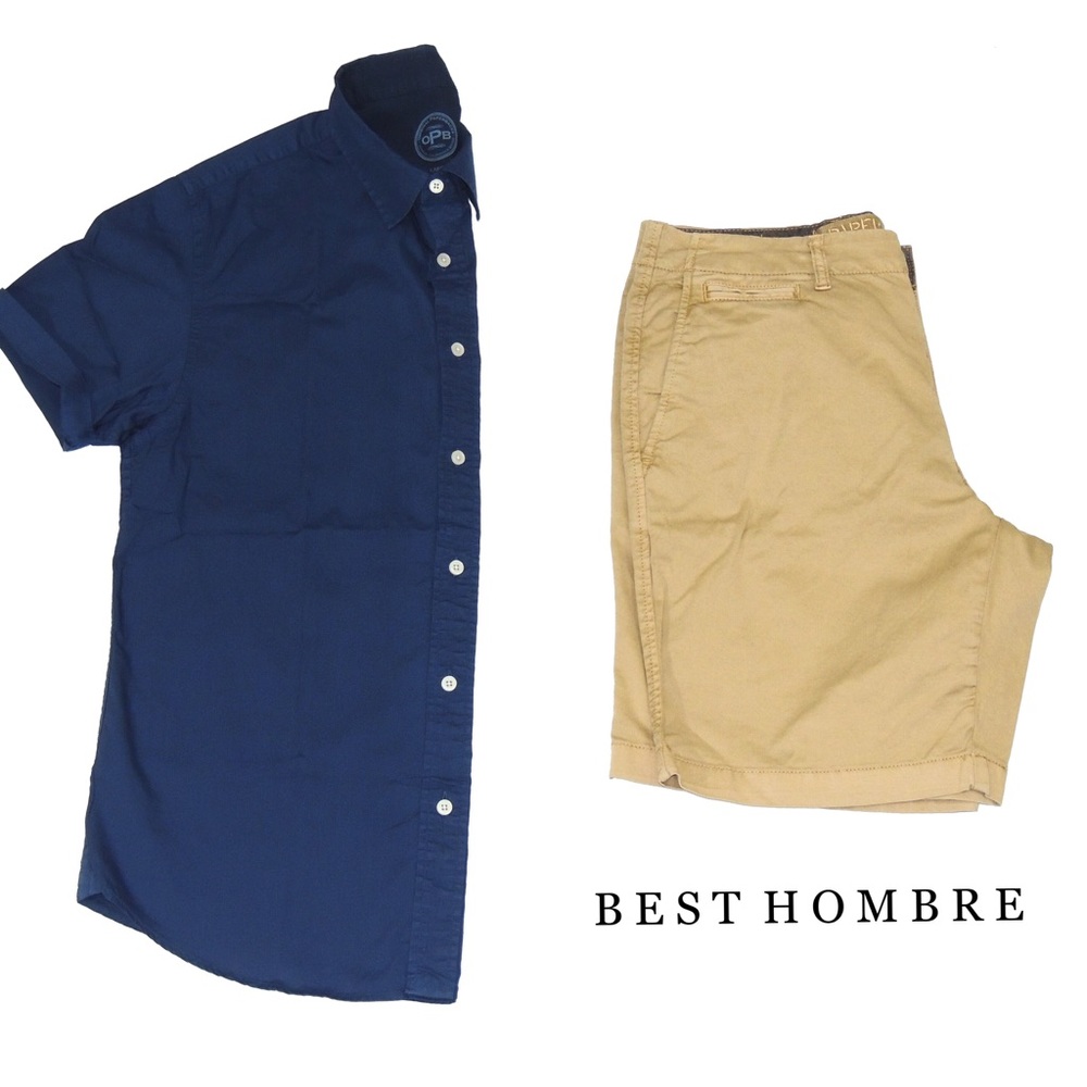 Khaki Stretch Chino Shorts - Picture 3 of 5