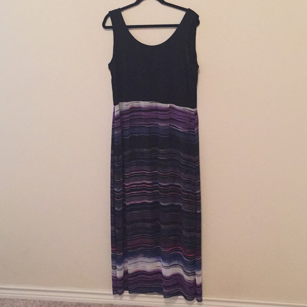 Plus Vince Camuto Maxi Dress with Chiffon Overlay