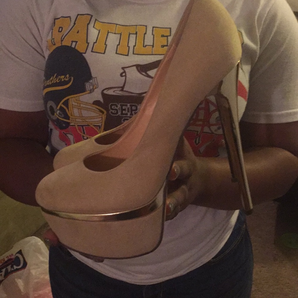 Women gold heels