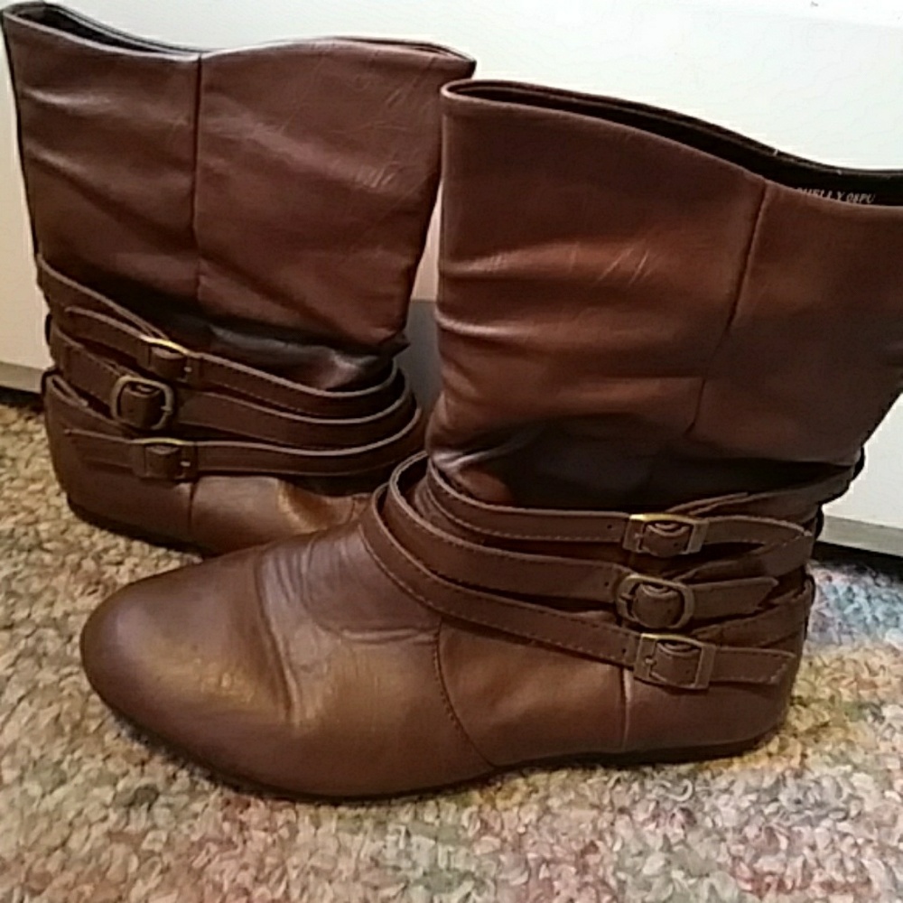 Rue21 Slip-On Boots with Belt Decoration