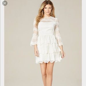 White lace tiered dress size 8