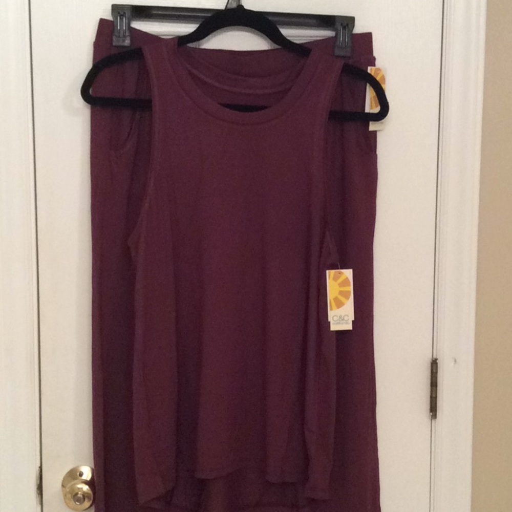Reduced C&C California Pajama Set. Burgundy Hue