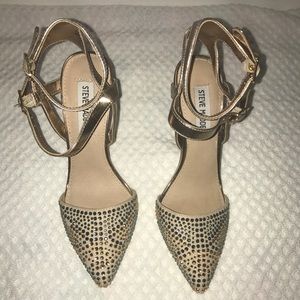 Steve Madden Rhinestone Embellished Strappy Heels