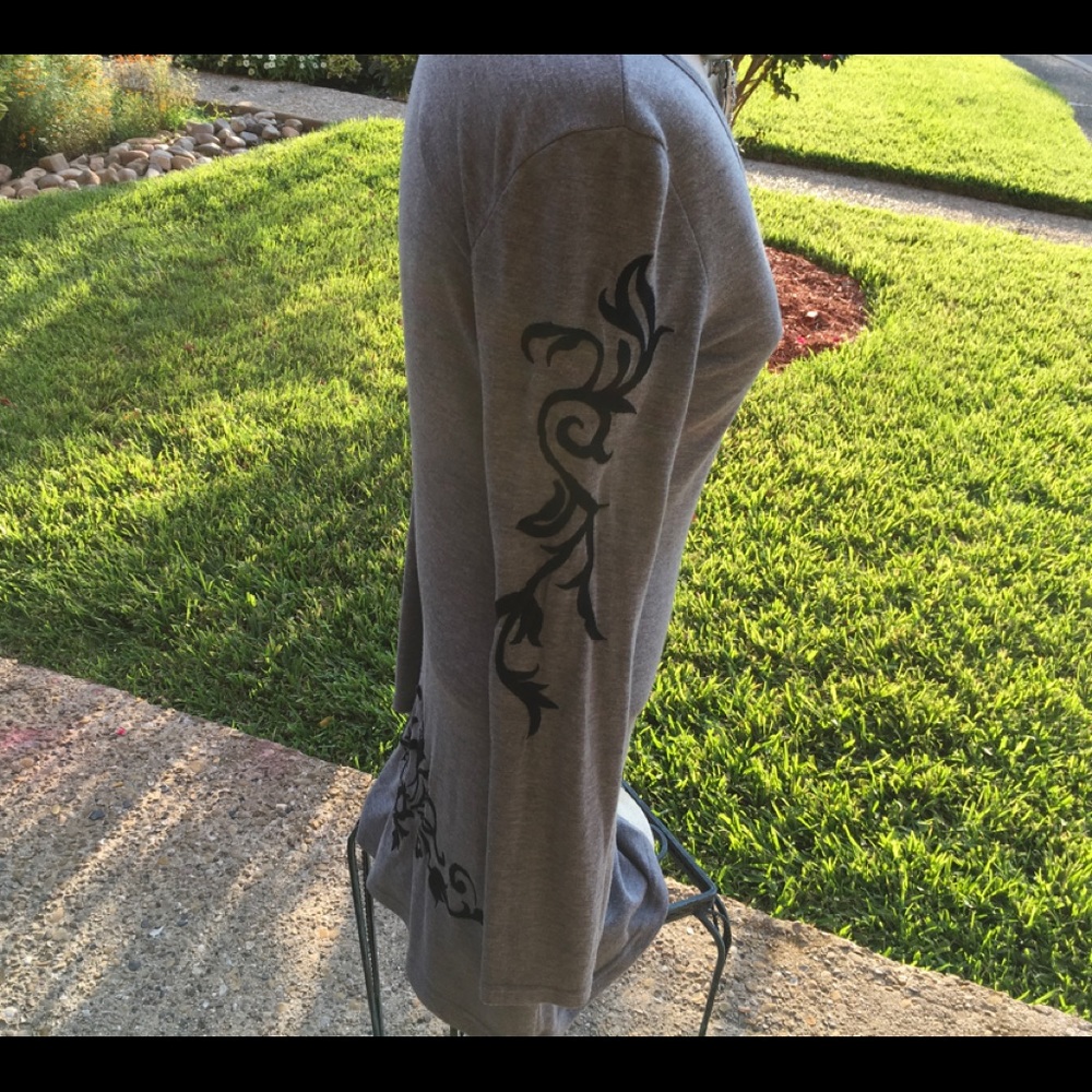 Ladies Grey and black long sleeve dress