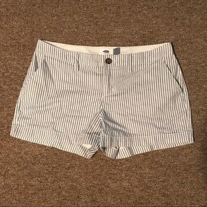 Old Navy Blue and White Striped Shorts