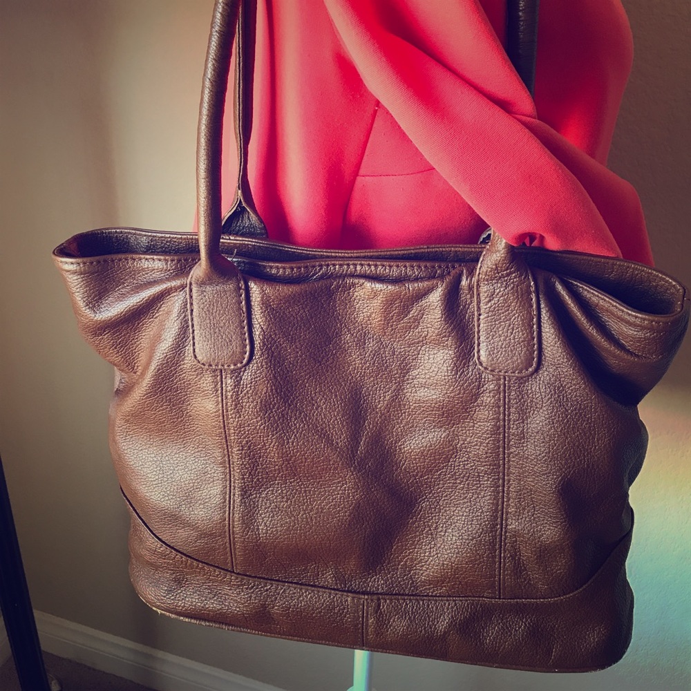 Brown leather Hobo purse