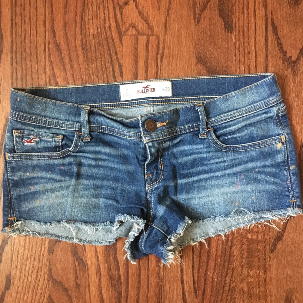 Hollister cut off jean shorts