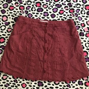 High rise A-line skirt