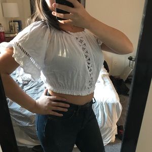 H&M White Crop Top