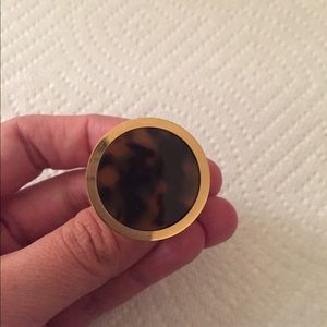 Michael Kors tortoise & gold cocktail ring