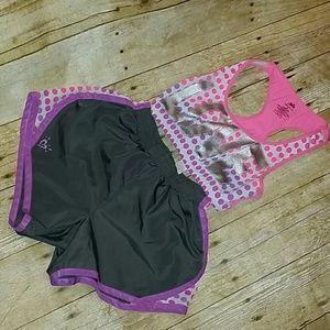 Justice 2pcs athletic set size 30 top and 10 short