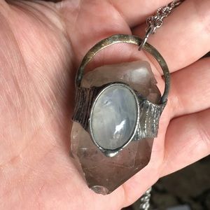 "The Sidhe" Quartz & Moonstone Necklace