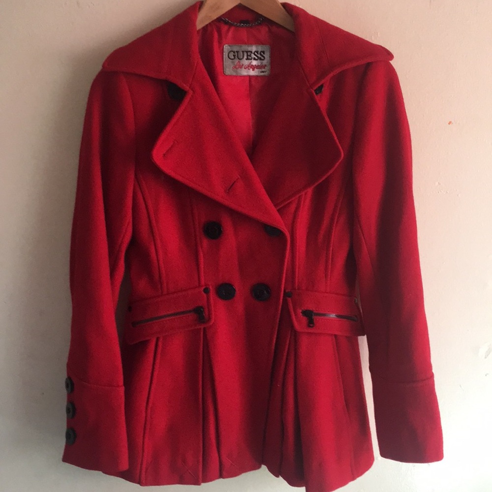 Red Guess Coat