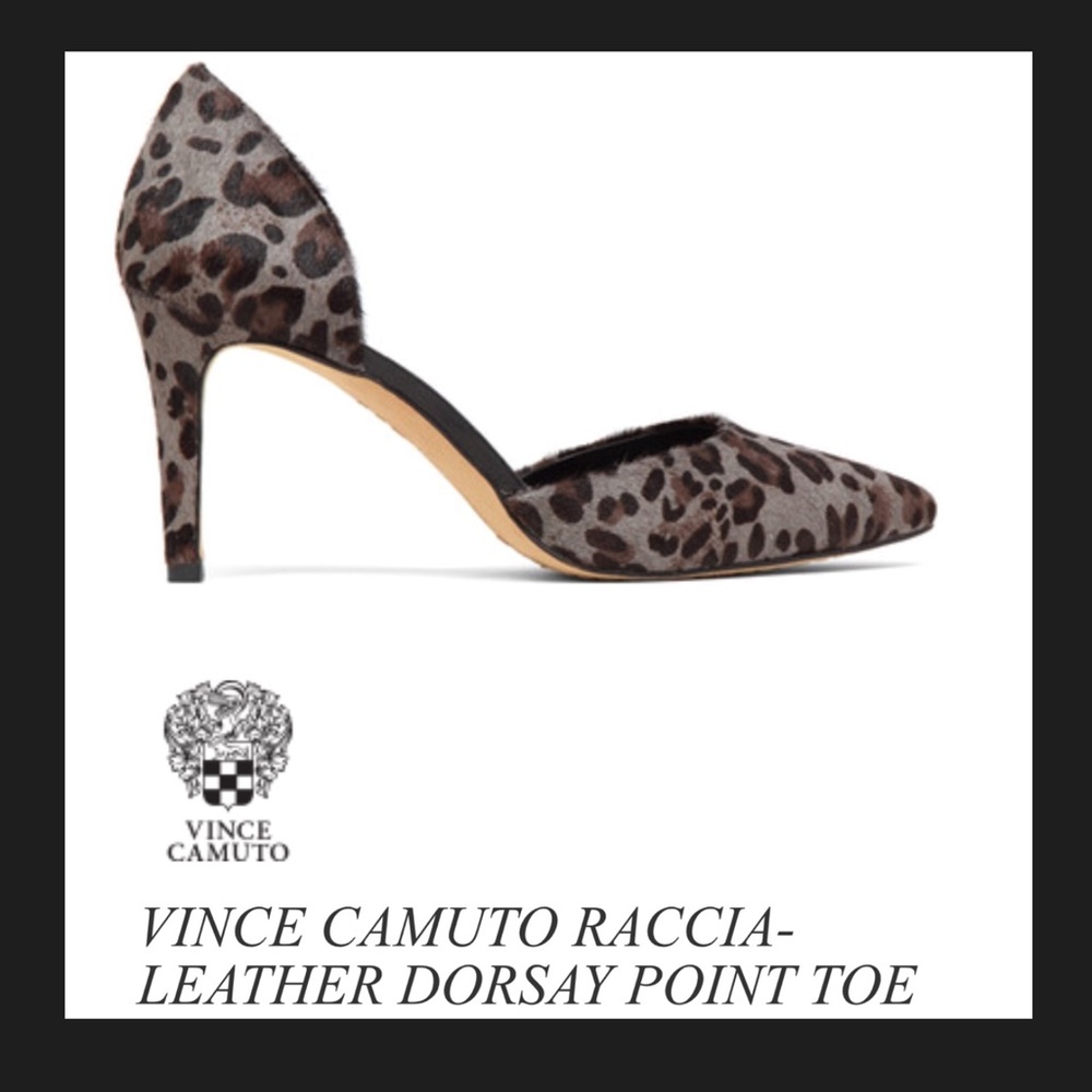 VINCE CAMUTO RACCIA- LEATHER DORSAY POINT TOE HEEL