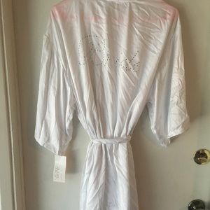 White Satin Bride Robe