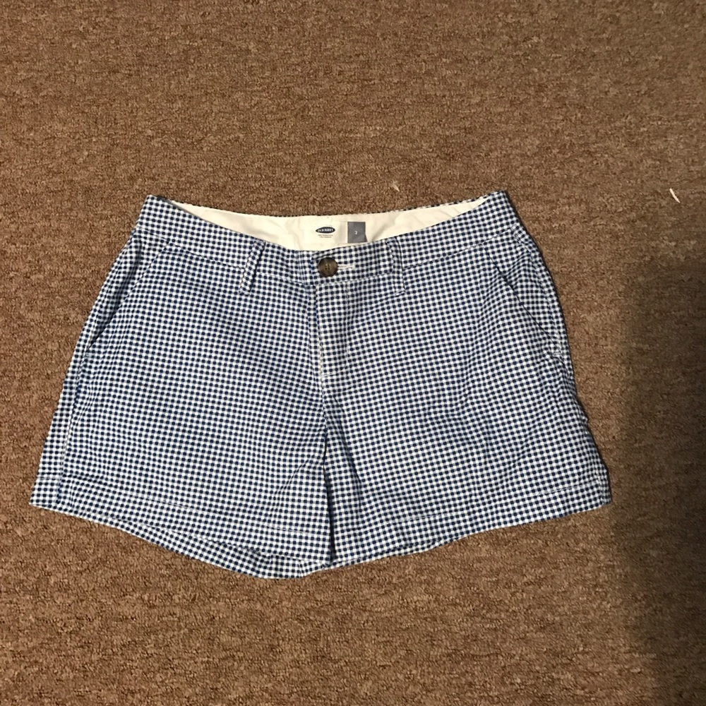 Old Navy Blue and White Gingham Shorts