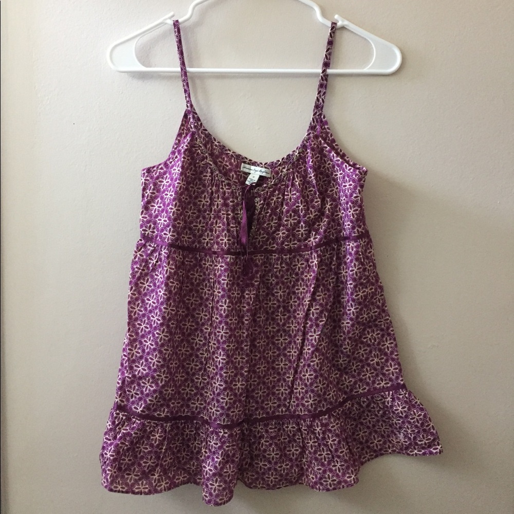 Tie Front Tiered Top