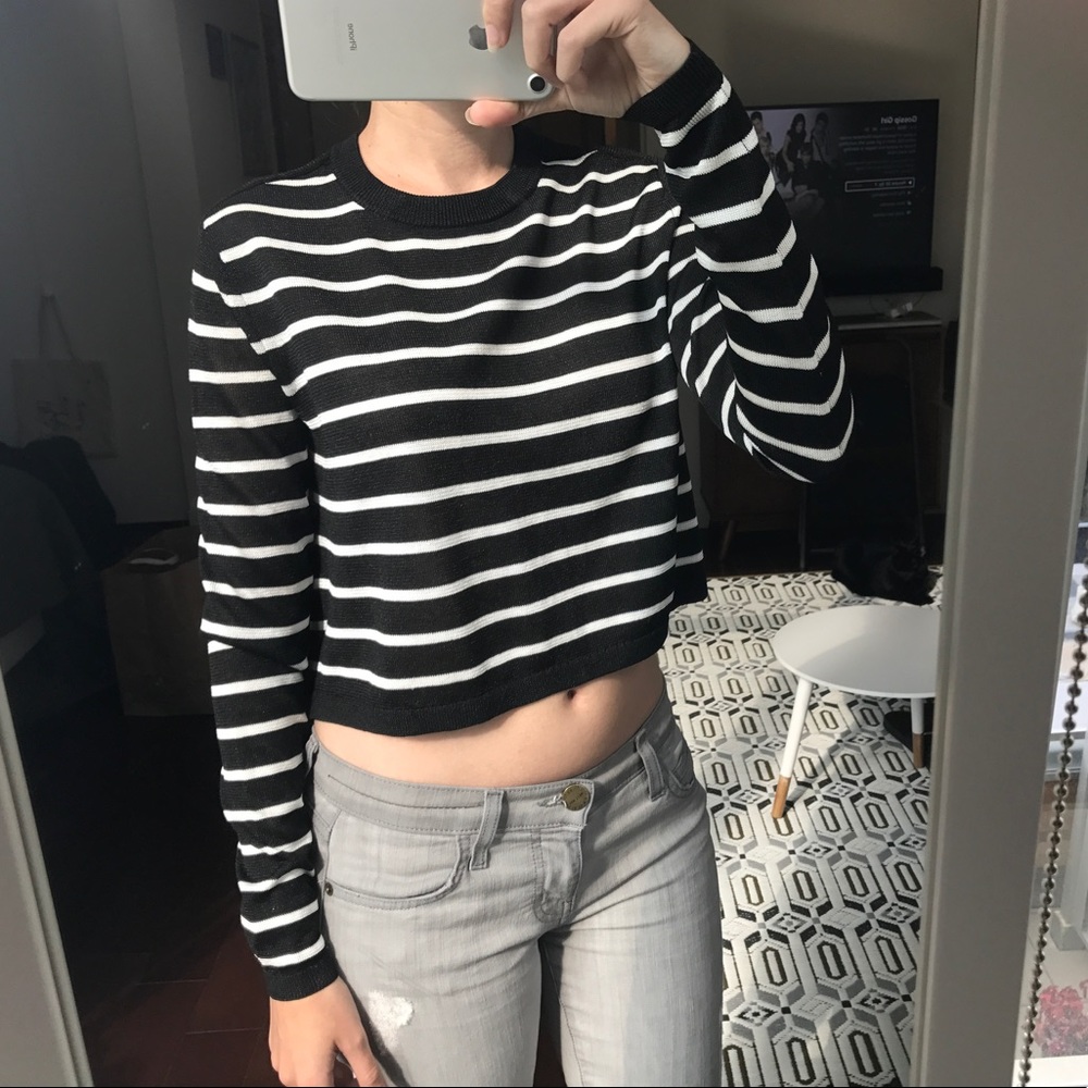 NWT Tibi Cropped Light Sweater