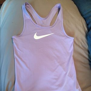 Lilac Nike DriFit tank top size small