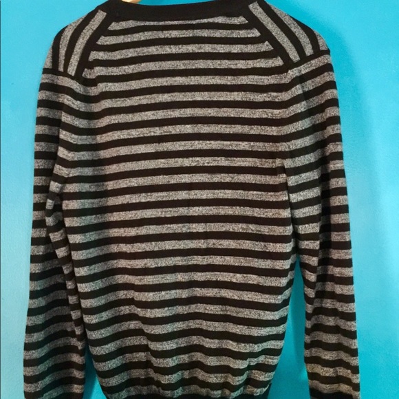 Black and Grey Striped Express Cardigan - Picture 2 of 2