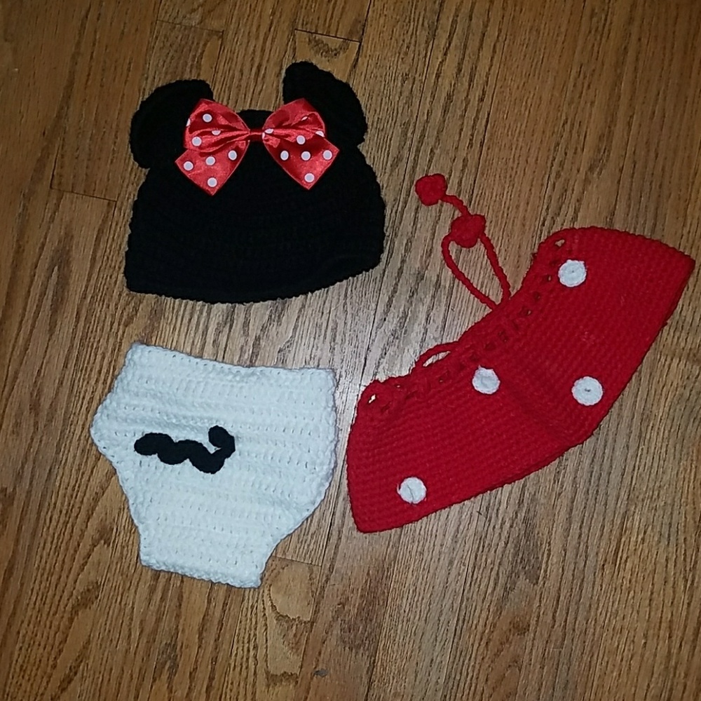 Minnie mouse crochet baby outfit