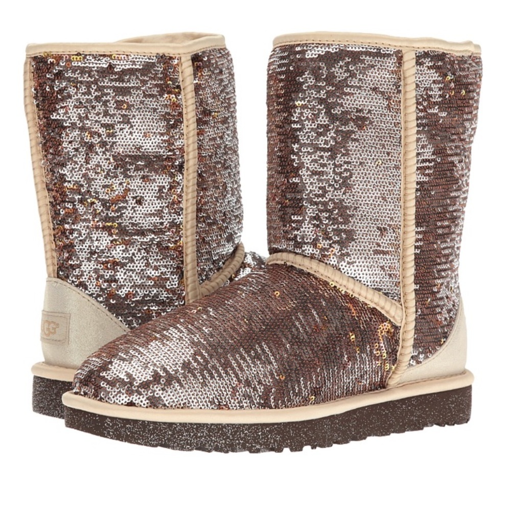 Brown/silver sparkly authentic size 8 uggs!