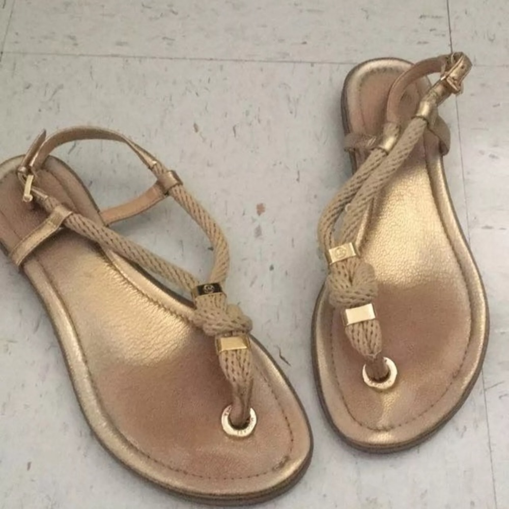 Michael Kors Gold Holly Sandals
