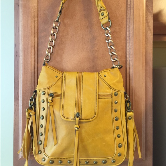 🌹SOLD🌹 BCBG Mustard Cross-body - Picture 1 of 7