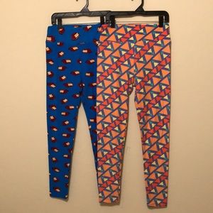 2 pair Lularoe OS one size leggings