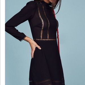 Reformation black mini dress