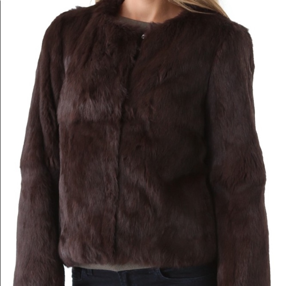 DVF rabbit Fur Jacket 100% authentic NWOT!